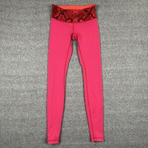 Lululemon Pants Women 4 Red Wunder Under Pant Reversible Yoga Train Luon Legging